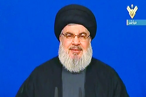 secretario general de Hezbolá, Sayed Hassan Nasrolá Nasrolá augura gran victoria en el sur de Siria